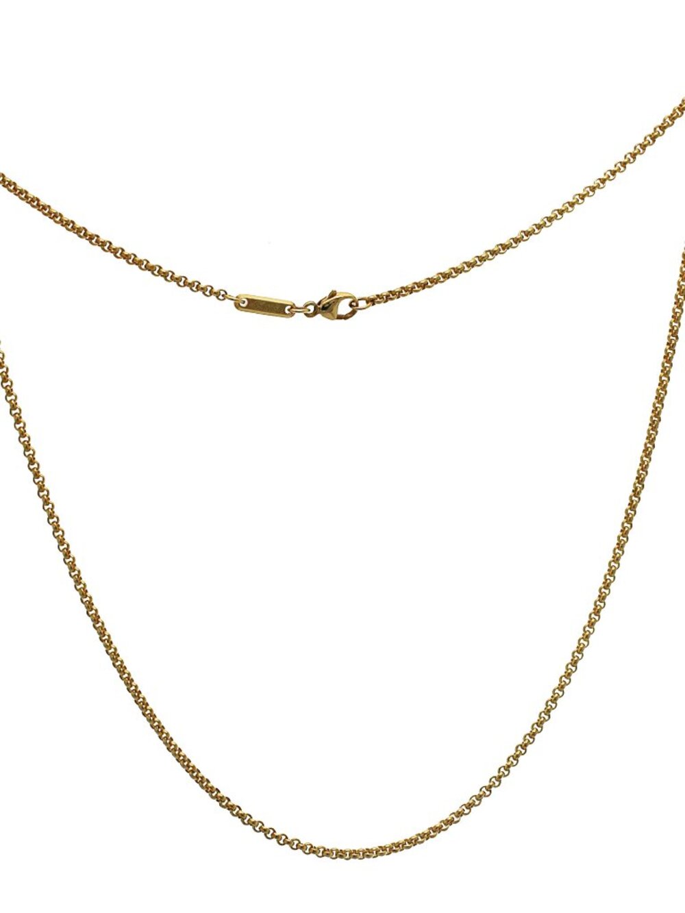 Authentic Chopard 18K Yellow Gold Link Chain Necklace Size 17"